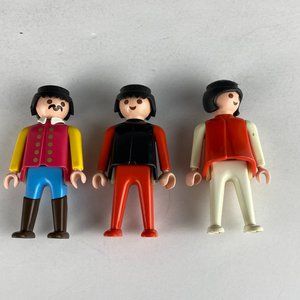 Vtg Geobra 1974 Lot of 3 Castle Village Towns People Figure Toys Pretend Play